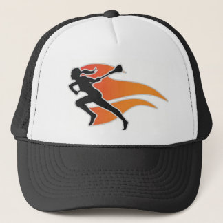 Flames Lacrosse Logo Trucker Trucker Hat