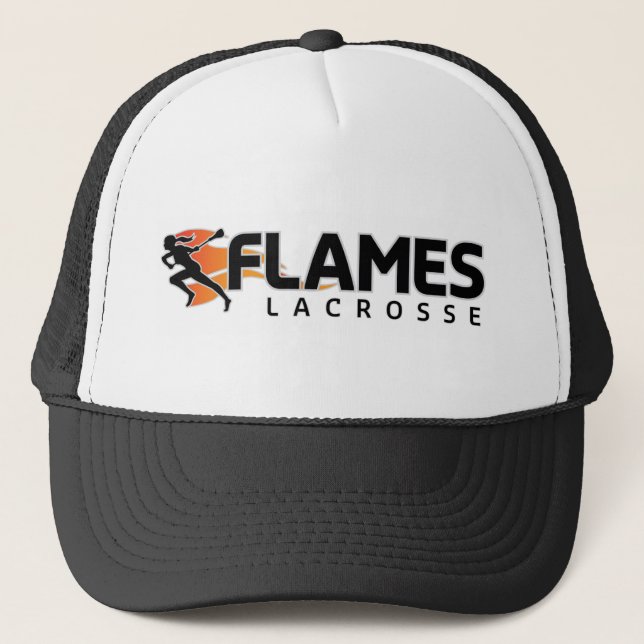 Flames Lacrosse Trucker Hat (Front)