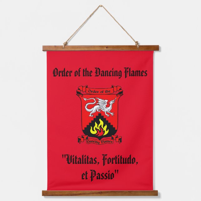 Flames Lodge Banner Hanging Tapestry (Front)