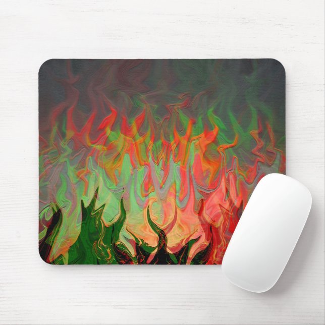 Flames.... Mouse Mat (With Mouse)