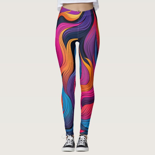 Flames of Colour  Leggings (Front)