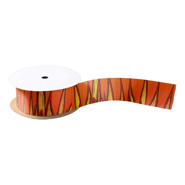 Flames of Fire Satin Ribbon (Spool)