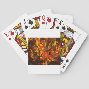 Flames of love playing cards