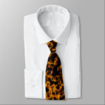 Flames of Plasma Neck Tie<br><div class="desc">Flames of plasma abstract random pattern on black neck tie</div>