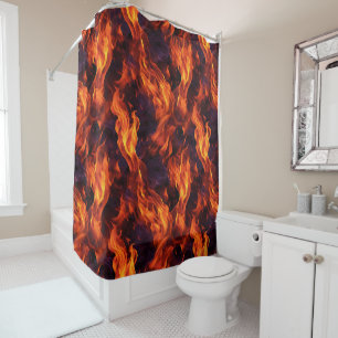 Flames Pattern Shower Curtain