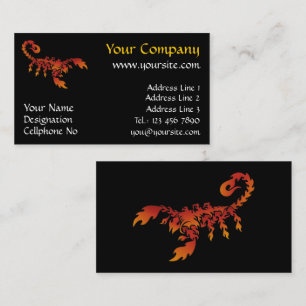 Flames Scorpion Business Card