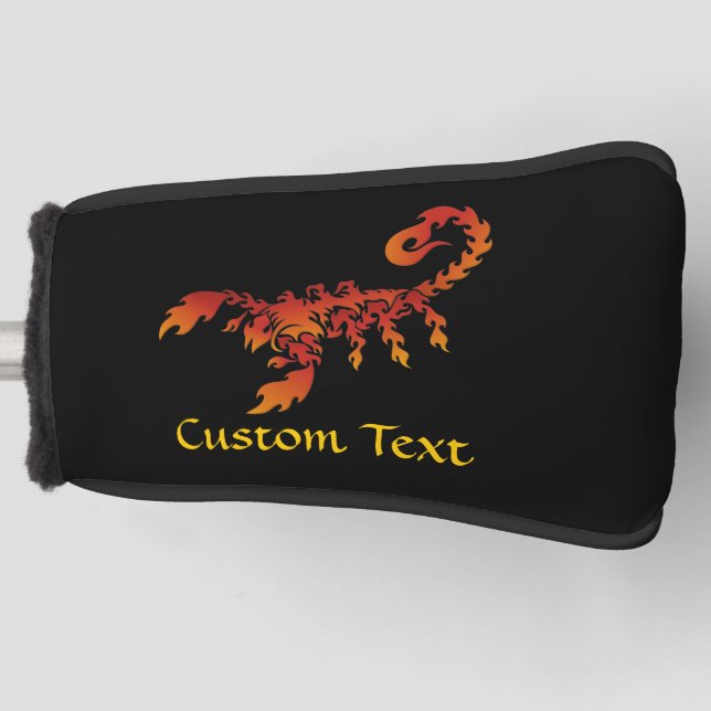 Flames Scorpion Golf Head Cover (Front)
