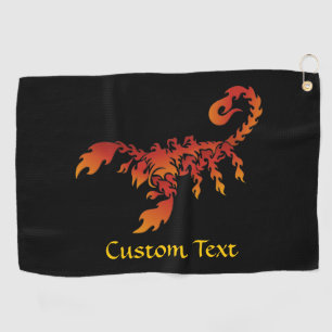 Flames Scorpion Golf Towel