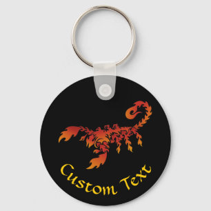 Flames Scorpion Keychain