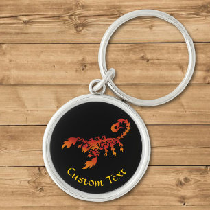 Flames Scorpion Keychain