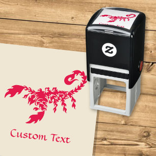 Flames Scorpion Self-inking Stamp