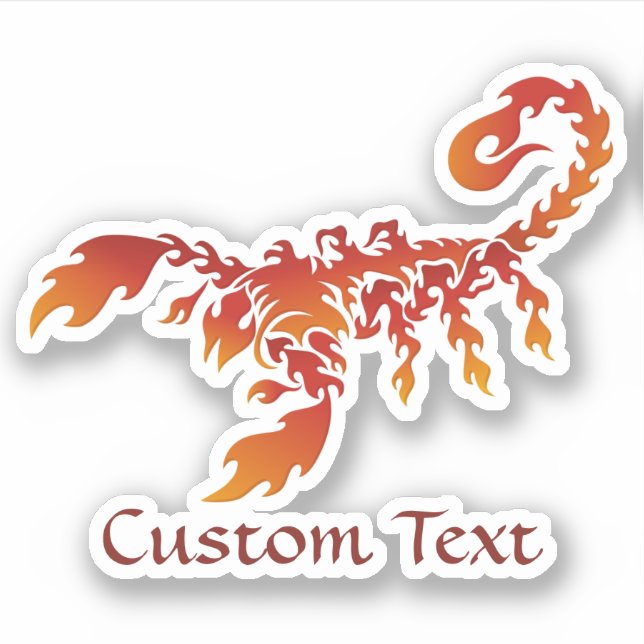 Flames Scorpion Sticker (Front)