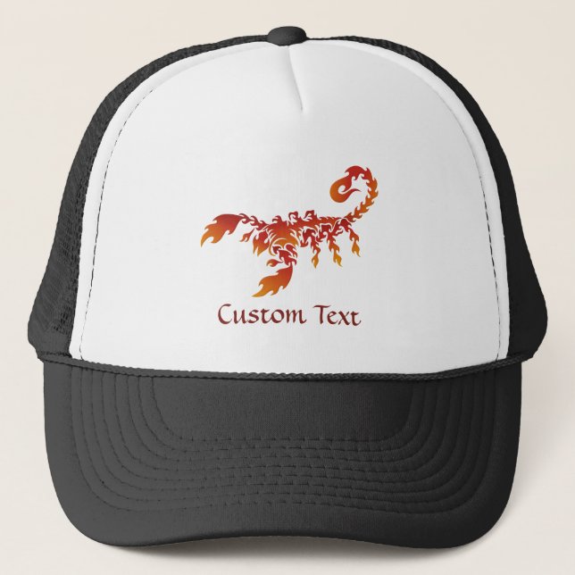Flames Scorpion Trucker Hat (Front)