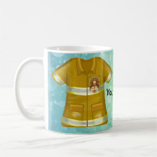 Flames Shield Firefighter Coffee Mug