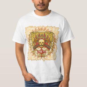 Flames Shield Firefighter T-Shirt