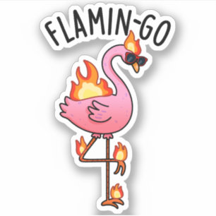 Flamin-go Funny Flamingo Pun