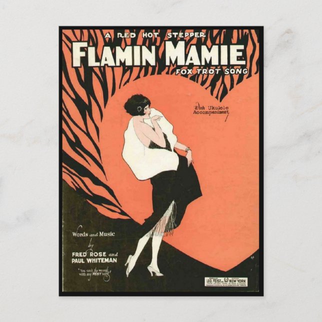Flamin Mamie Flapper Postcard (Front)