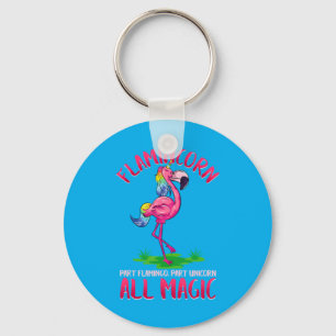 Flamincorn Part Flamingo Part Unicorn Magic Animal Key Ring