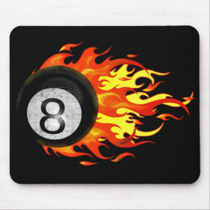 Flaming 8 Ball Mouse Mat