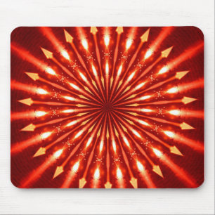 flaming arrows kaleidoscope mouse mat