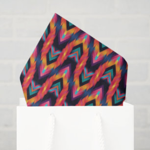 Flaming Bargello Tissue Paper