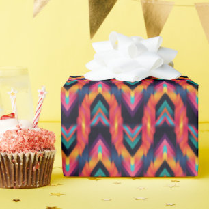 Flaming Bargello Wrapping Paper