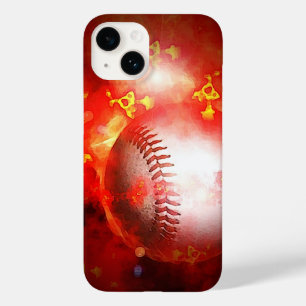 Flaming Baseball Case-Mate iPhone 14 Case