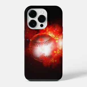 Flaming Baseball iPhone 14 Pro Case