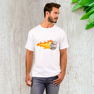 Flaming Baseball T-Shirt