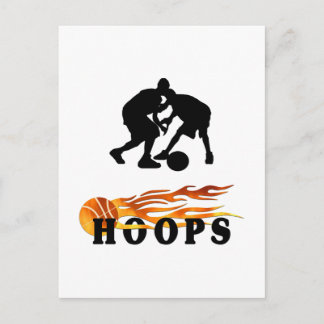 Flaming Basketball Hoops Postcard