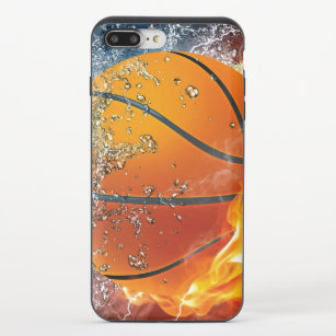 Flaming basketball throw pillow iPhone 8/7 plus slider case
