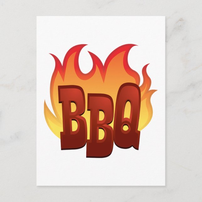 Flaming BBQ Postcard (Front)