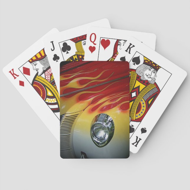 Flaming Beauty Playing Cards (Back)