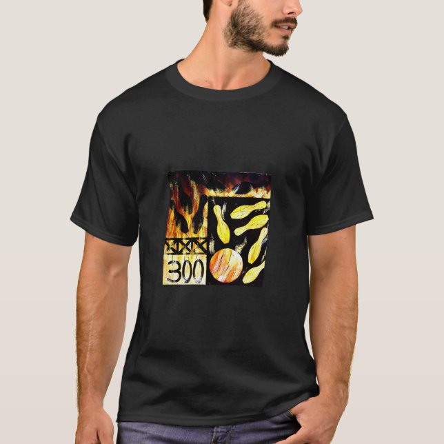 FLAMING BOWLING SHIRT 300 SCORE BY Teo Alfonso (Front)