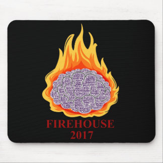 Flaming Brain Mouse Pad