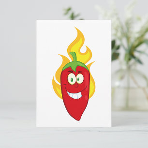 Flaming Chilli Pepper Invitations