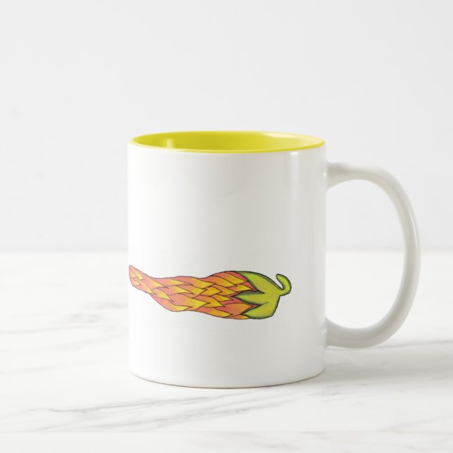 Flaming Chilli Two-Tone Coffee Mug (Right)
