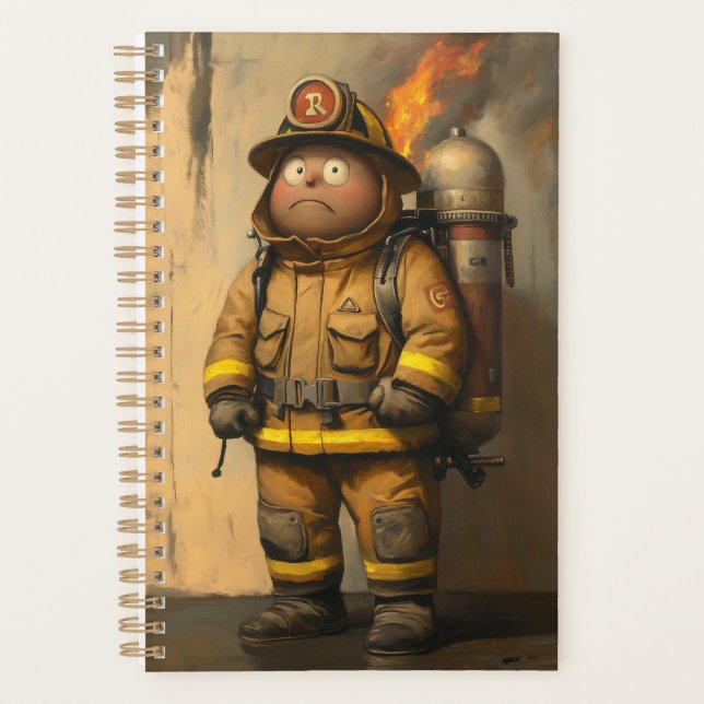 Flaming Concern: The Overwhelmed Firefighter Planner (Front)