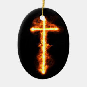 Flaming Cross Ornament