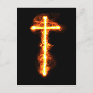 Flaming Cross Postcard