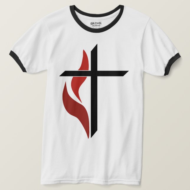 Flaming Cross T-Shirt (Design Front)