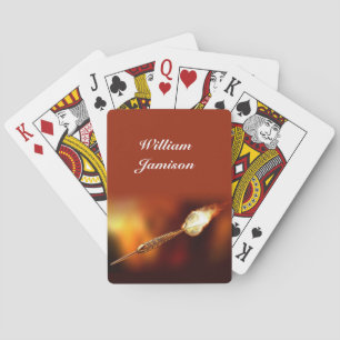 Flaming Dart for all Dart Players personalise Playing Cards