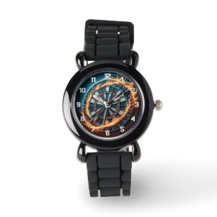 Flaming Dartboard – Circle of Fire Darts Art Watch