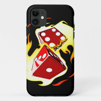 Flaming Dice iPhone 11 Case
