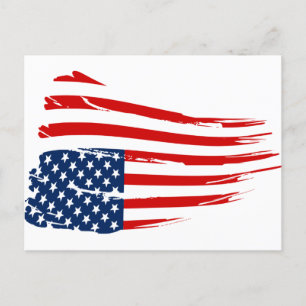 Flaming Distress Flag Postcard