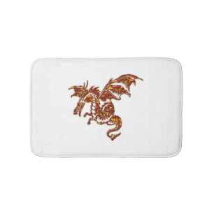Flaming Dragon Bath Mat