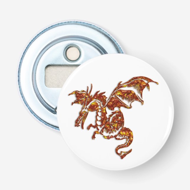 Flaming Dragon Bottle Opener (Front)