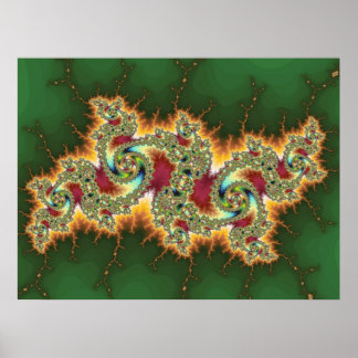 Flaming Dragon (Print) Poster
