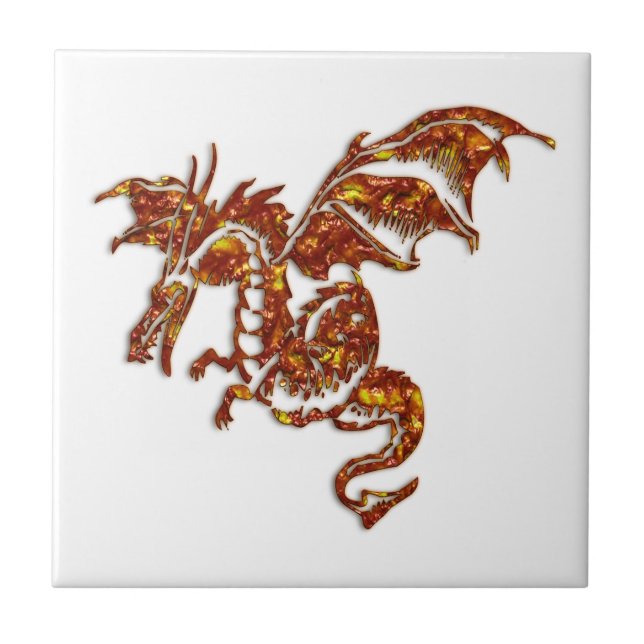 Flaming Dragon Tile (Front)