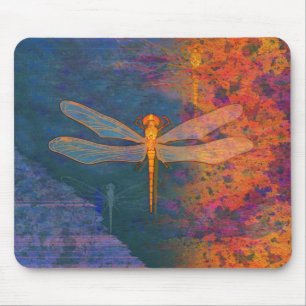 Flaming Dragonfly Mouse Mat